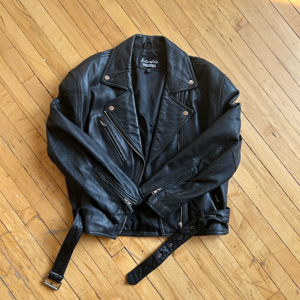 Scott Women's Black Leather Biker Jacket